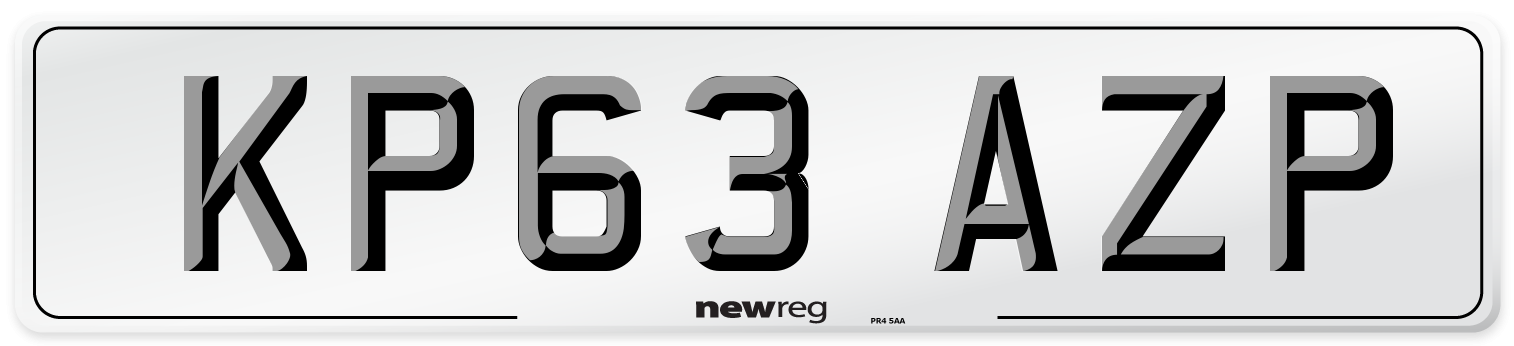 KP63 AZP Number Plate from New Reg